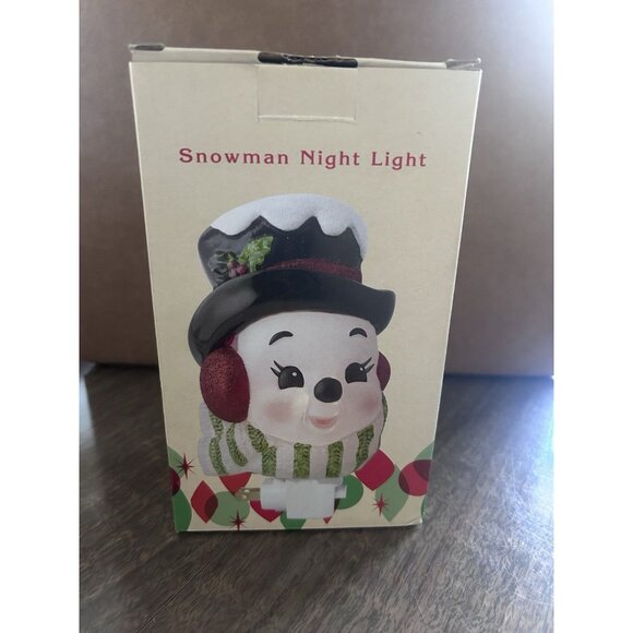 Cracker Barrel Christmas Plug-in Night Light Snowman Retro Jingle & Mingle - Picture 1 of 5
